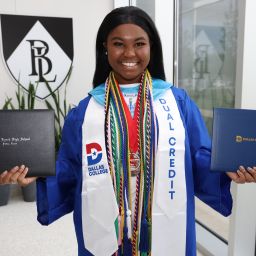 High school graduate holds two diplomas