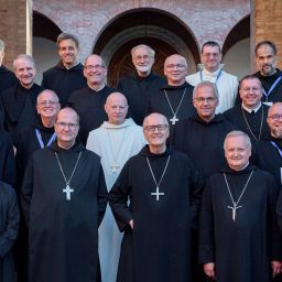 Members of the Benedictine Congress of Abbots pose for a photo.