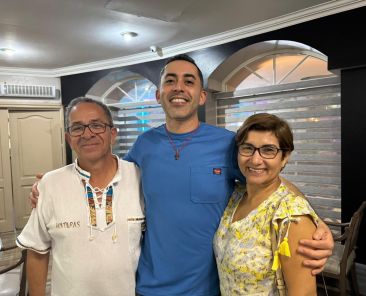 Carlos Irula and parents.