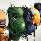 Backpacks are pictured hanging in a hostel May 12, 2023, in Pamplona, Spain, on the famed Camino de Santiago, or Way of St. James. According to the pilgrims' office in Santiago de Compostela, a record 499,239 pilgrims from all over the world walked Spain's famed Camino in 2024. (OSV News photo/Andreas Drouve, KNA)