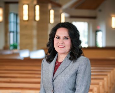 Melissa Waldon at her home parish, St. Jude Catholic Church in Allen, on Thursday, January 16, 2025. Waldon has been named as a ministry director for the Office of Persons with Disabilities. (Photo by Kevin Bartram)