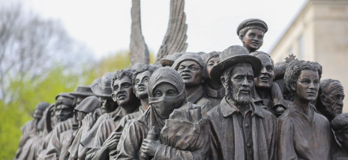 'ANGELS UNAWARES' SCULPTURE MIGRANTS REFUGEES