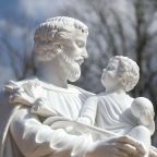 A statue of St. Joseph and the Christ Child is pictured at Jesus the Divine Word Church in Huntington, Md., April 1, 2022. The U.S. Conference of Catholic Bishops-organized Novena to St. Joseph for those whose life stories include adoption begins March 10 and ends March 18, 2025, the day before the feast of St. Joseph. (OSV News photo/Bob Roller)