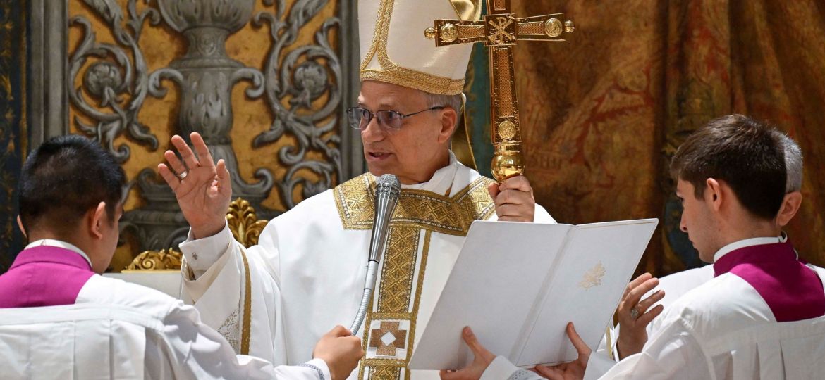 POPE LEO XIV FIRST MASS SISTINE CHAPEL VATICAN