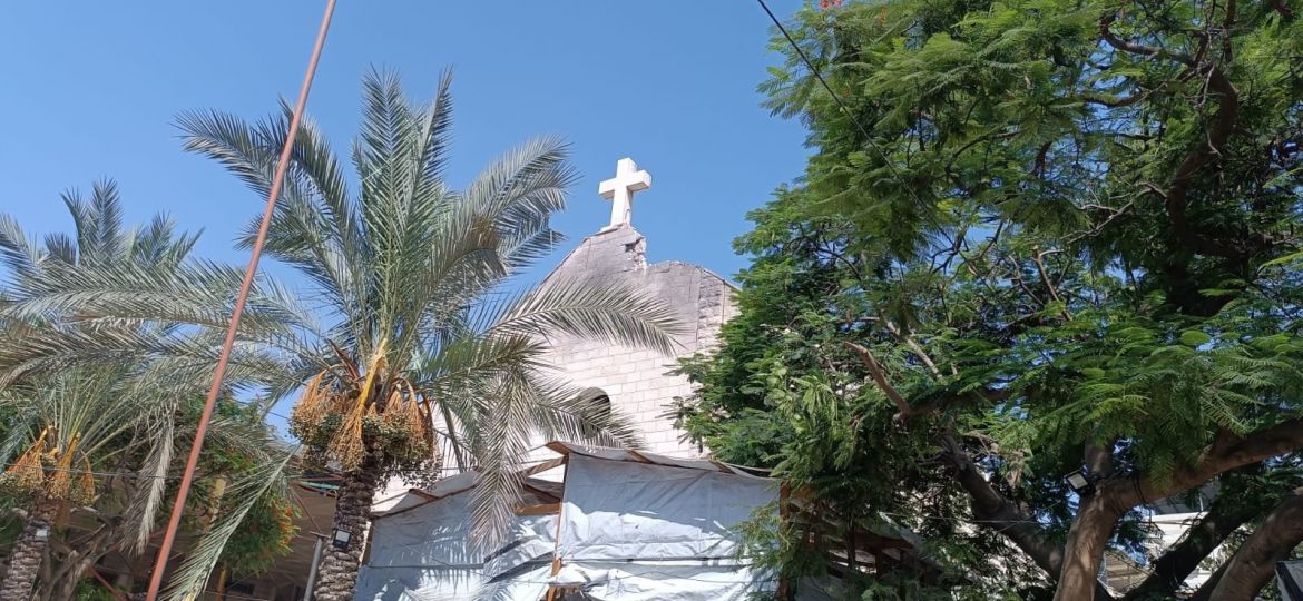 HOLY FAMILY CHURCH GAZA DAMAGED