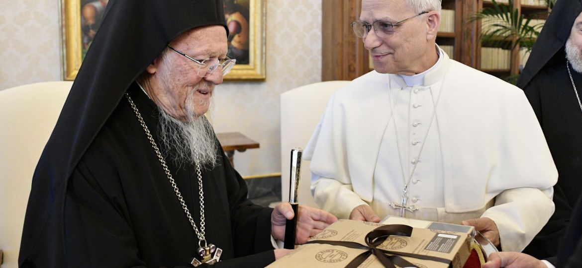 POPE LEO XIV AND ORTHODOX PATRIARCH BARTHOLOMEW