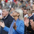 People pray the Lord's Prayer as they attend Pope Francis' celebration of the closing Mass of Italy's National Eucharistic Congress at the municipal stadium in Matera, Italy, Sept. 25, 2022. (CNS photo/Paul Haring)