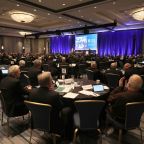 Obispos estadounidenses asisten a una sesión de la asamblea general de otoño de la Conferencia de Obispos Católicos de Estados Unidos, celebrada el 11 de noviembre de 2025 en Baltimore. (Foto de OSV News/Bob Roller)