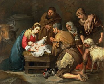 This is a 17th-century painting titled "The Adoration of the Shepherds" by Murillo, Bartolome Esteban. The feast of the Nativity of Christ, a holy day of obligation, is celebrated Dec. 25. Editors: For editorial use in print and online through Feb. 26, 2026. No use is permitted after Jan. 20, 2025. (OSV News photo/Bridgeman)
