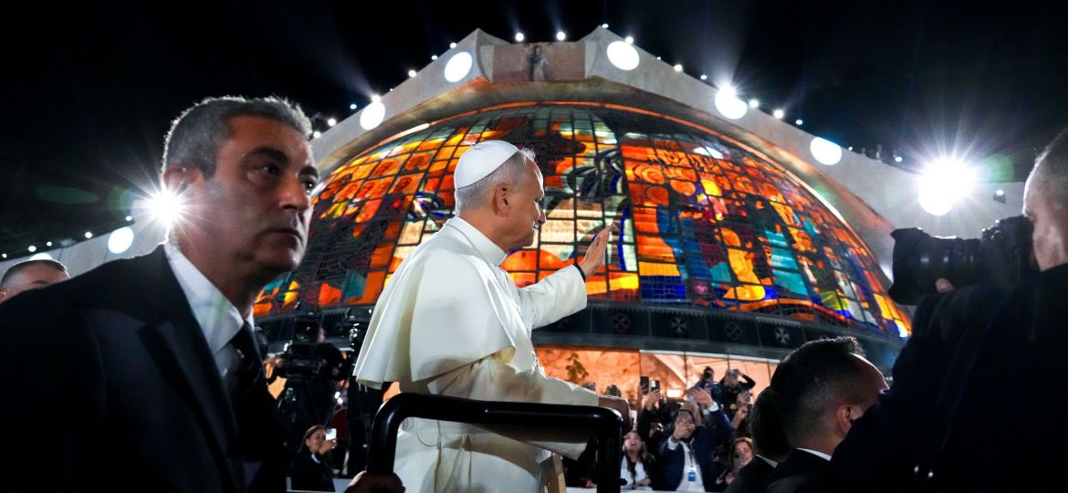 POPE LEO XIV MEETS LEBANESE YOUNG PEOPLE