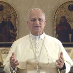 Pope Leo XIV is seen in a screenshot delivering a video message to young Catholics attending at SEEK26 -- his latest of several video messages to youth in the U.S. since becoming pope. The annual gathering -- taking place Jan. 1-5 at event locations in Columbus, Ohio, Denver and Fort Worth, Texas -- has drawn an estimated 26,000 participants for talks and workshops on encountering Christ, with the schedule including daily Mass, Eucharistic adoration, the sacrament of reconciliation and fellowship. (OSV News screenshot/Vatican News)