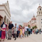 Participants process at the Blessed Stanley Rother Shrine in Oklahoma City on June 3, 2025 -- the second National Eucharistic Pilgrimage. A third National Eucharistic Pilgrimage has been scheduled for May-July 2026. (OSV News photo/Avery Holt, courtesy Archdiocese of Oklahoma City)