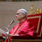 Pope Leo XIV addresses members of the diplomatic corps accredited to the Vatican at the Apostolic Palace at the Vatican Jan. 9, 2026. (CNS photo/Vatican Media)
