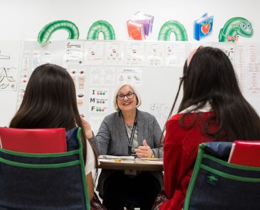 Students at Good Shepherd Catholic School in Garland who struggle with dyslexia attend support classes that are instructed by licensed dyslexia therapist like Pauline Stoffels.
