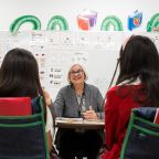 Students at Good Shepherd Catholic School in Garland who struggle with dyslexia attend support classes that are instructed by licensed dyslexia therapist like Pauline Stoffels.