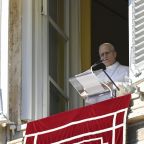 Pope Leo XIV delivers the Angelus address in St. Peter's Square at the Vatican Feb. 22, 2026. (OSV News photo/Vatican Media)