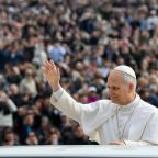 Pope Leo XIV waves to the crowd before leading his general audience in St. Peter's Square at the Vatican March 4, 2026. (CNS photo/Vatican Media)