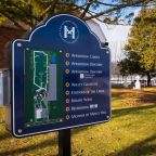 A map seen Jan. 9, 2026, outside of the National Shrine of Our Lady of Champion's Apparition Chapel in Champion, Wis., includes the gravesite location of Adele Brice (Brise). (OSV News photo/Sam Lucero)