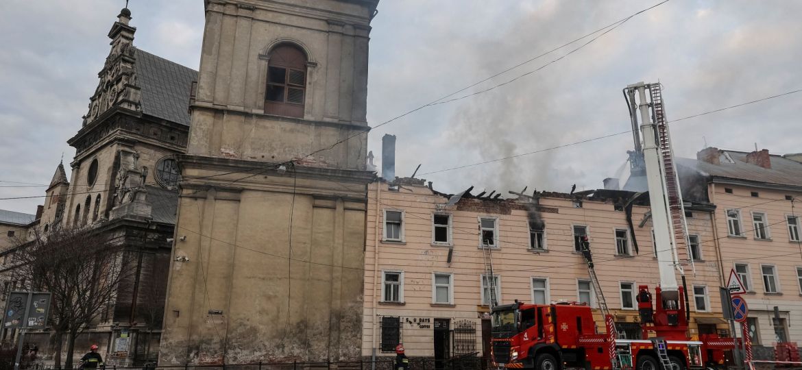 RUSSIAN DRONE STRIKE UKRAINE MONASTERY