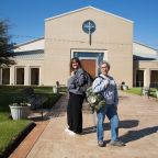(l-r) Estela Valdes, Principal at St. Cecilia Catholic School in Dallas and Lydia Torrez, School President will hike El Camino de Santiago in Spain this March.