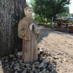 A statue of St. Francis of Assisi is seen in a garden at Community First! Village in Austin, Texas, Sept. 9, 2021. (CNS photo/Bob Roller)