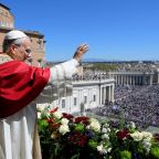 Pope Leo XIV delivers his "urbi et orbi" (to the city and the world) message from the main balcony of St. Peter's Basilica on Easter at the Vatican April 5, 2026. (OSV News photo/Vatican Media, ­handout via Reuters) ATTENTION EDITORS - THIS IMAGE WAS PROVIDED BY A THIRD PARTY.