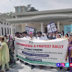 Pakistani Bishop Yousaf Sohan of Multan joins a protest rally in southern Punjab April 10, 2026, to condemn the forced conversion and marriage of minor girls from minority communities. He called for "justice for Maria" after the March 25 verdict of the Federal Constitutional Court that validated the forced Islamic marriage of a 13-year-old Christian girl, Maria Shahbaz, from Lahore, the capital of Punjab province, to a 30-year-old Muslim man. (OSV News photo/courtesy Catholics in Pakistan)