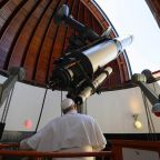 Pope Leo XIV visits the Vatican Observatory in Castel Gandolfo, Italy, July 20, 2025, to mark the anniversary of the first crewed mission to land on the moon in 1969. The Vatican Observatory announced April 29, 2026, that an asteroid has been named in honor of Pope Leo XIII, who formally re-established the observatory in 1891. (CNS photo/Vatican Media)