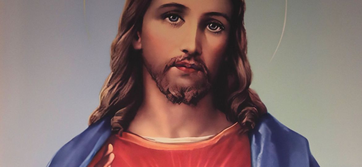 PAINTING SACRED HEART OF JESUS ARIZONA CHURCH