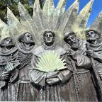 A monument to Pedro de Corpa and Companions, also known as the Georgia Martyrs, stands outside of Nativity of Our Lady Church in Darien, Ga., May 26, 2026. The monument, sculpted by Timothy Schmalz, was blessed in 2021. (OSV News photo/Gretchen R. Crowe)