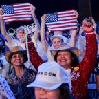 People cheer during the Freedom 250's Salute to America as the United States celebrates its 250th anniversary on Independence Day in the early morning of July 5, 2026, after the celebration was delayed by bad weather. (OSV News photo/Elizabeth Frantz, Reuters)