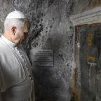 Pope Leo XIV visits the Monastery of St. Benedict in Subiaco, Italy, July 22, 2026. (OSV News photo/Simone Risoluti, Vatican Media)