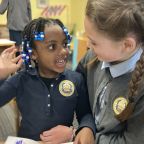 Students are seen in a May 22, 2025, photo, engaging in the classroom at Regina Pacis Academy in Norwalk, Conn. Regina Pacis Academy, a preschool-to-eighth-grade independent Catholic school, was founded as a tech-free classical school. Instead of smartboards, devices and a computer lab, the academy has chalkboards, textbooks and a well-stocked library, said Kimberly Quatela, its principal. (OSV News photo/courtesy Regina Pacis Academy)