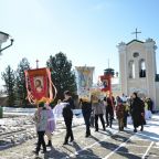 Worshippers are seen in an undated photo processing in the Siberia region Catholic parish community at the Church of Our Lady of the Rosary in Tomsk, Russia. (OSV News photo/courtesy Tomsk Jesuit Parish)